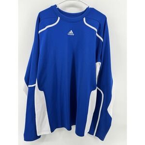 Adidas Climalite Men's XL Tall Blue Long Sleeve‎ Polyester Pullover